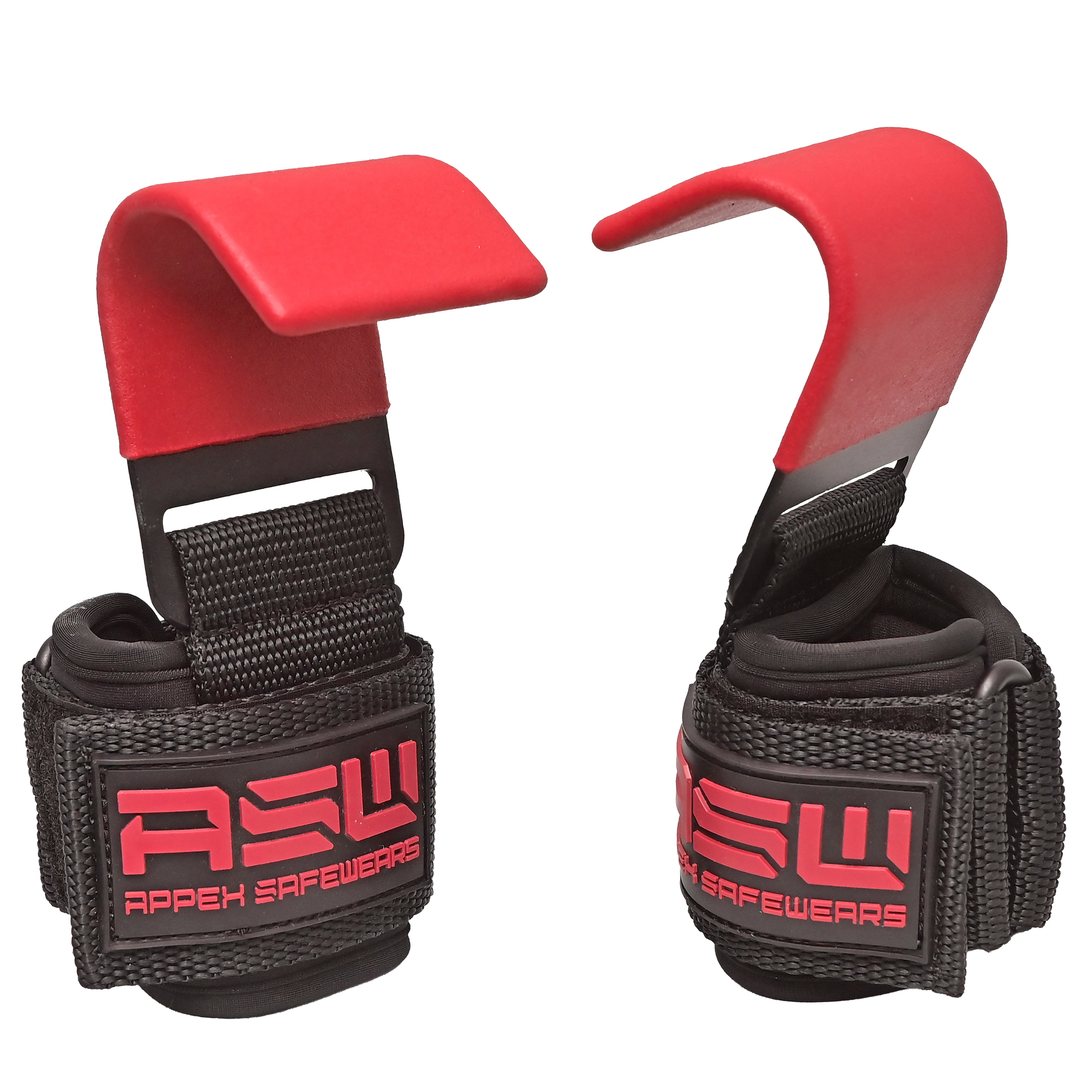 Power Lifting Hooks (Pair) with Wrist Support – Heavy Duty Gym Hooks for Deadlifts, Pull Ups & Shrugs | Padded Straps for Maximum Grip