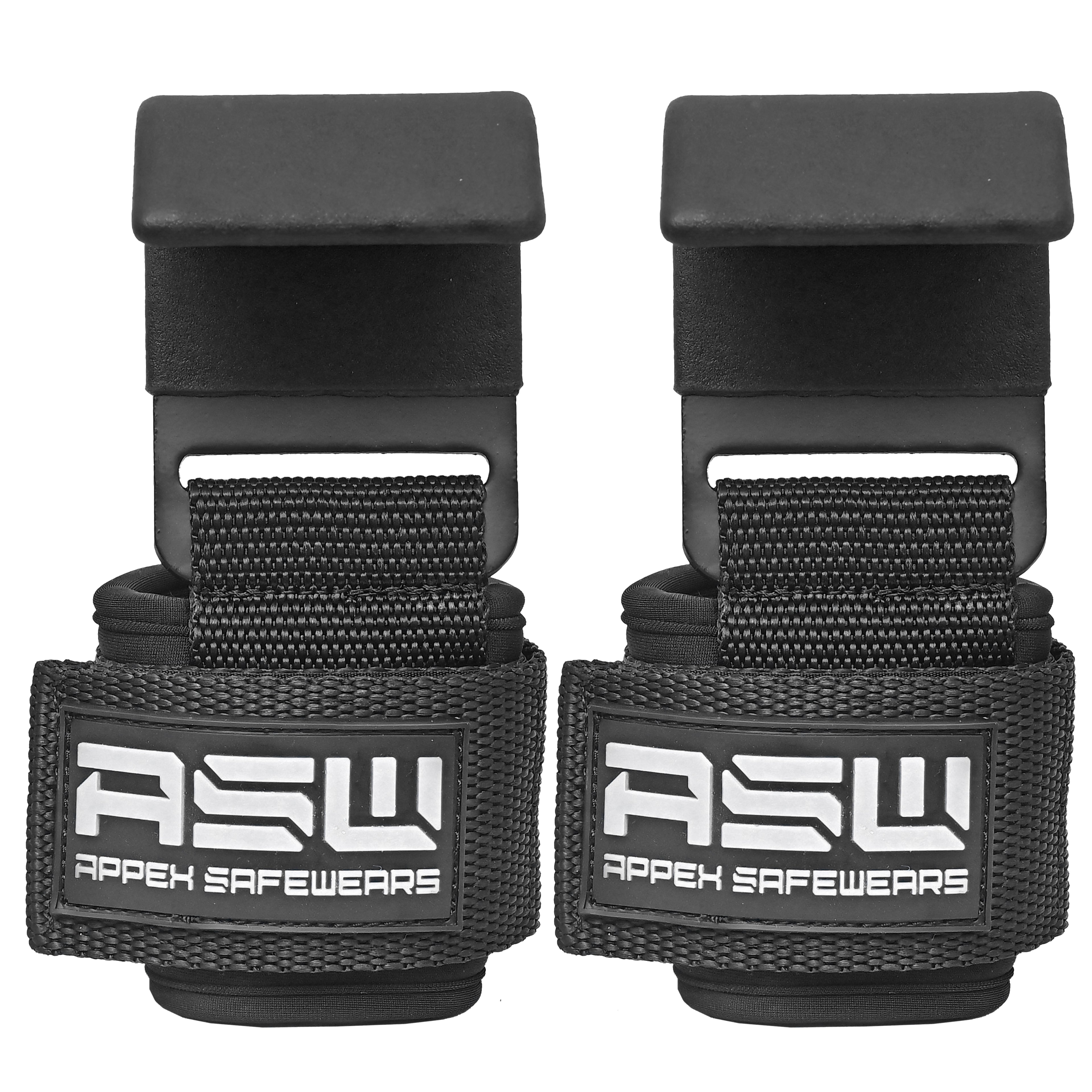 Power Lifting Hooks (Pair) with Wrist Support – Heavy Duty Gym Hooks for Deadlifts, Pull Ups & Shrugs | Padded Straps for Maximum Grip