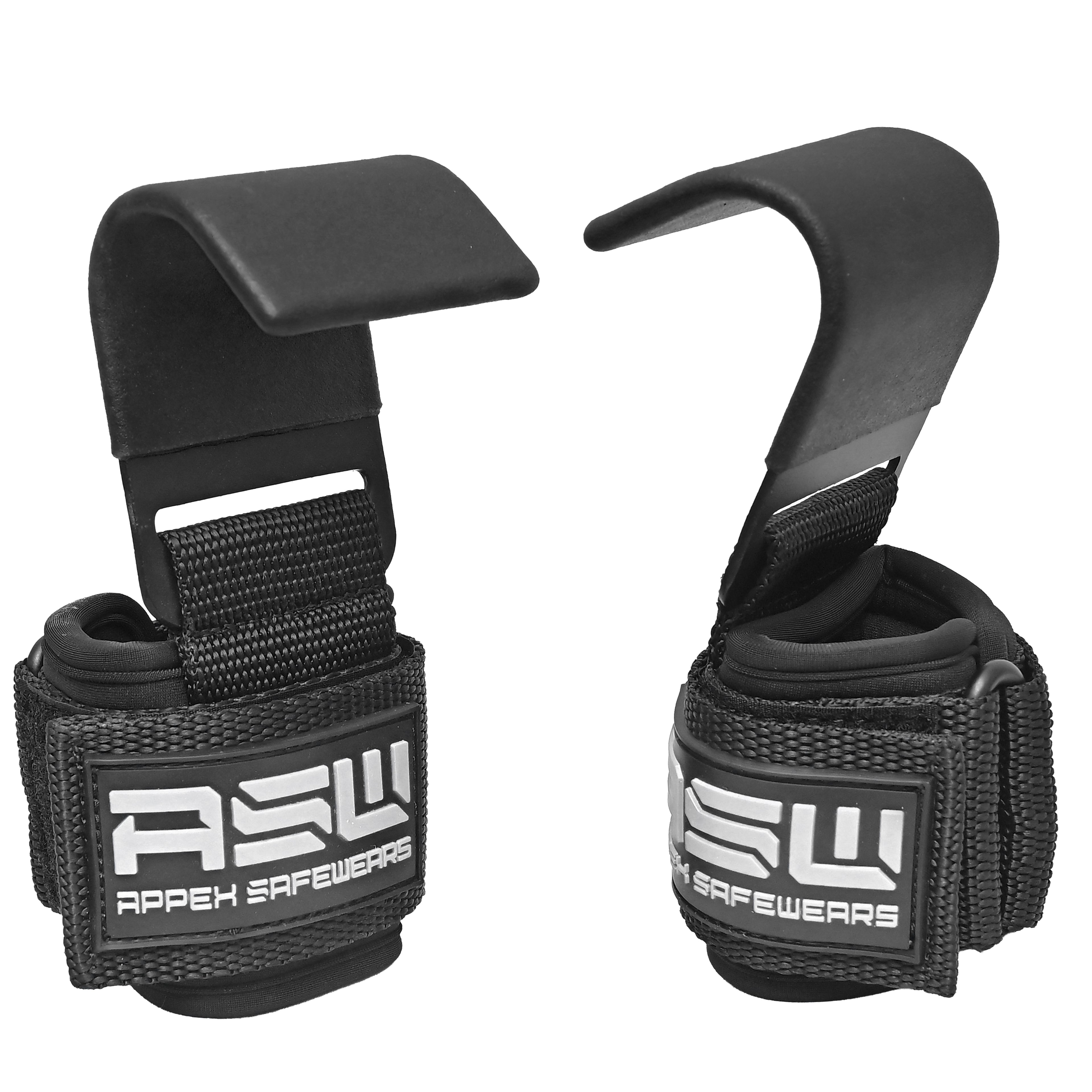 Power Lifting Hooks (Pair) with Wrist Support – Heavy Duty Gym Hooks for Deadlifts, Pull Ups & Shrugs | Padded Straps for Maximum Grip