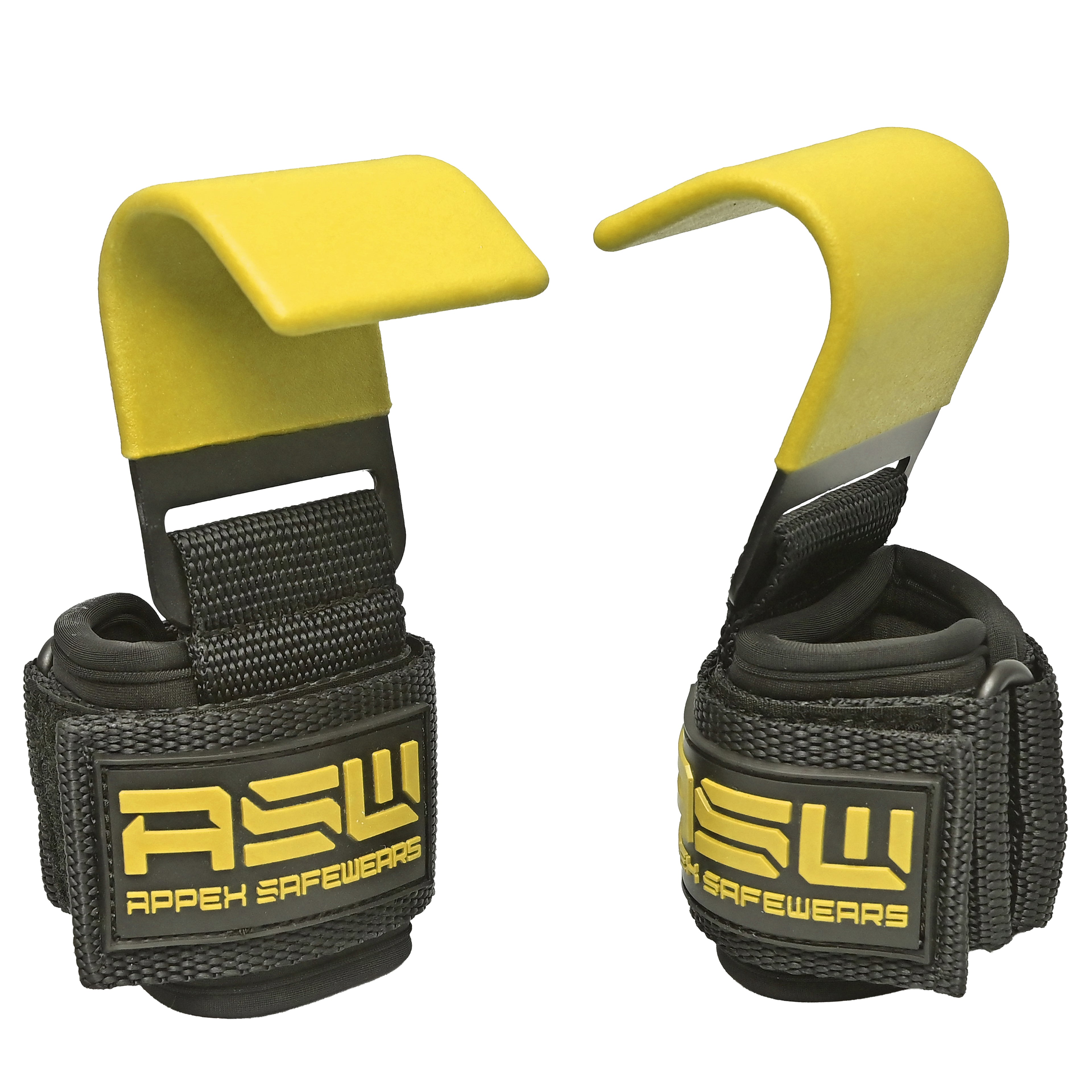 Power Lifting Hooks (Pair) with Wrist Support – Heavy Duty Gym Hooks for Deadlifts, Pull Ups & Shrugs | Padded Straps for Maximum Grip