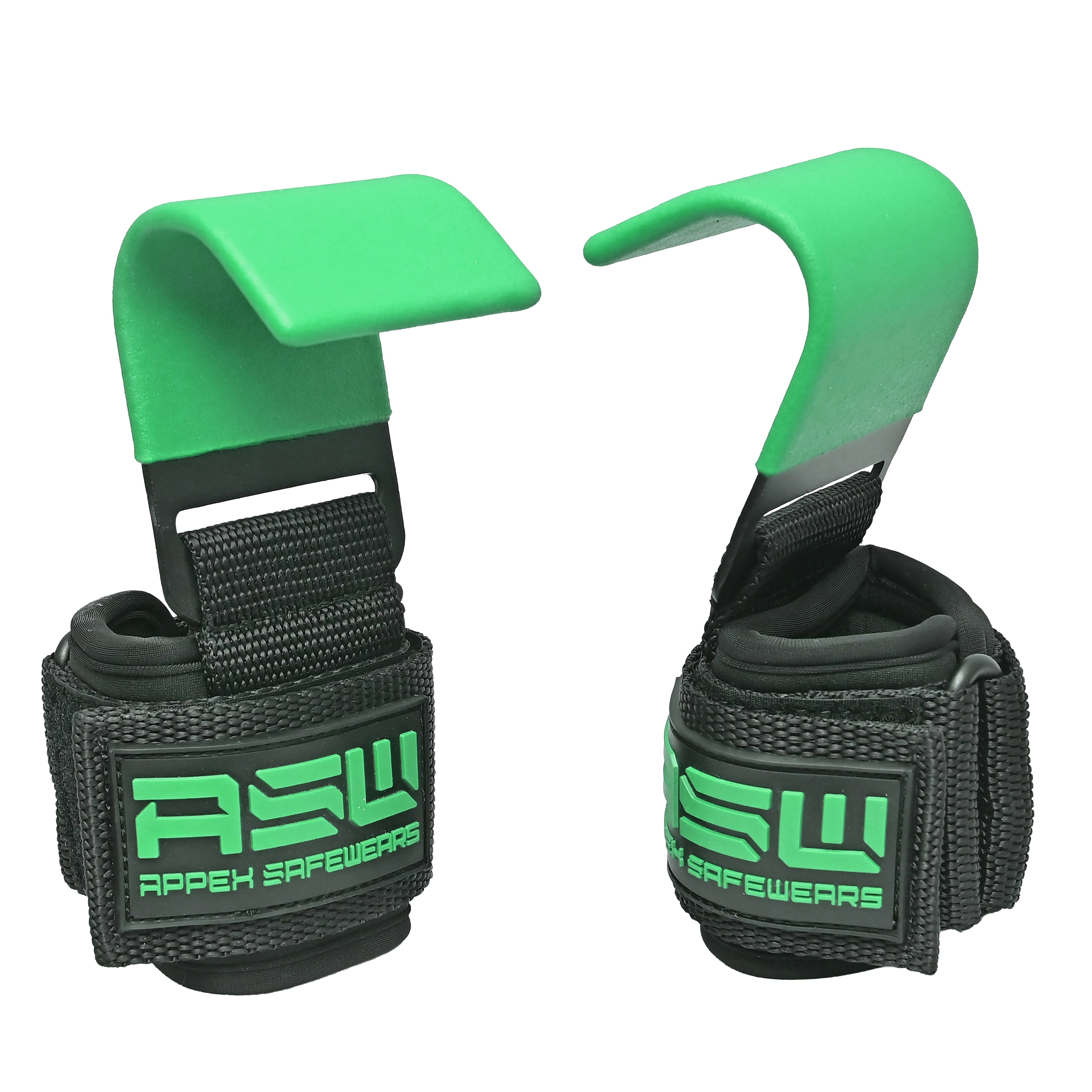 Power Lifting Hooks (Pair) with Wrist Support – Heavy Duty Gym Hooks for Deadlifts, Pull Ups & Shrugs | Padded Straps for Maximum Grip