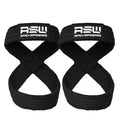 Figure 8 Weightlifting Straps (Pair)  – Anti-Slip Grip for Deadlifts, Powerlifting & Gym Training