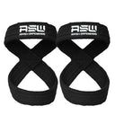Figure 8 Weightlifting Straps (Pair)  – Anti-Slip Grip for Deadlifts, Powerlifting & Gym Training