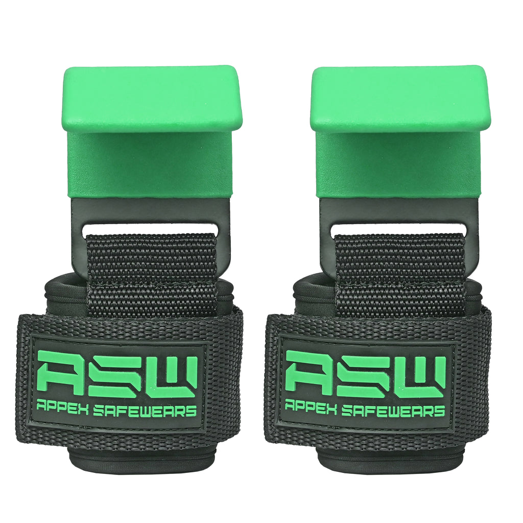 Power Lifting Hooks (Pair) with Wrist Support – Heavy Duty Gym Hooks for Deadlifts, Pull Ups & Shrugs | Padded Straps for Maximum Grip