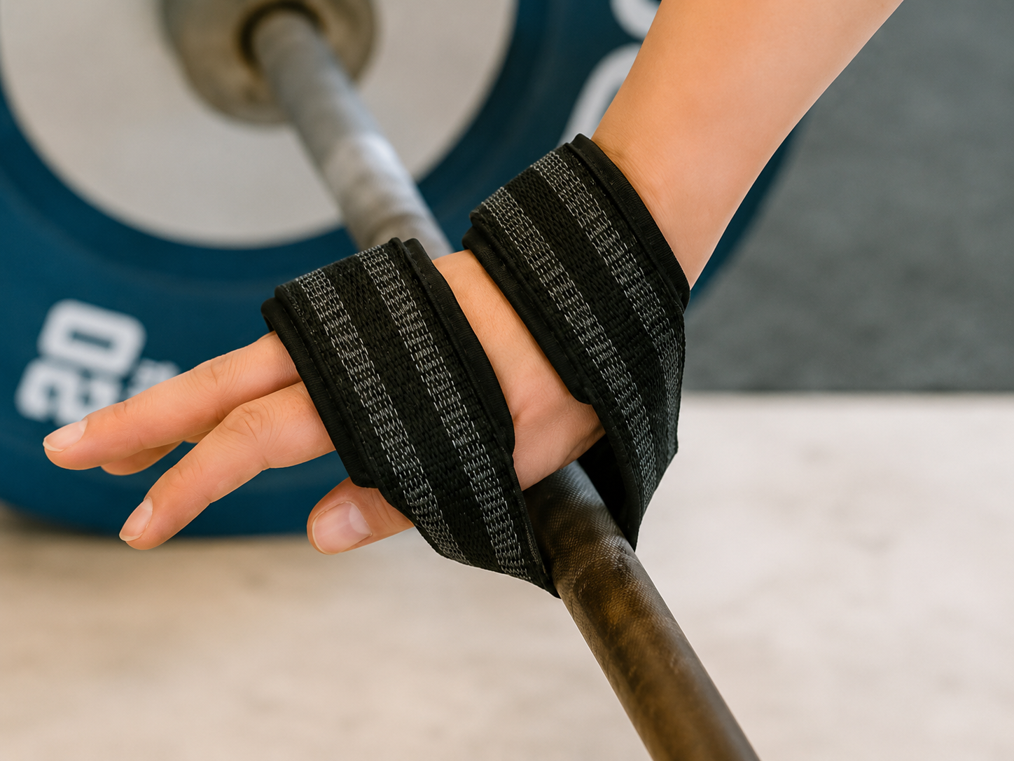Figure 8 Weightlifting Straps (Pair)  – Anti-Slip Grip for Deadlifts, Powerlifting & Gym Training